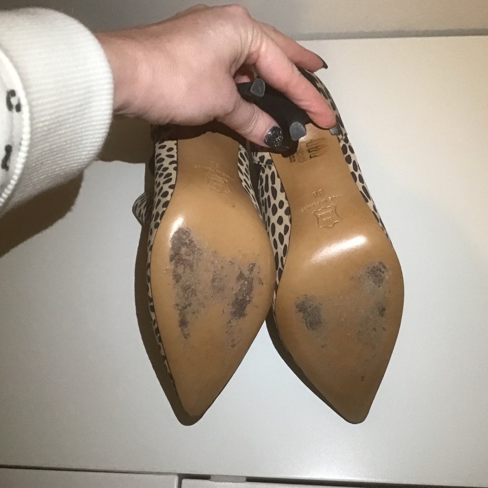 Isabel Marant Suede Bkack Tan Leopard Print Ankle Boots‎ Booties 7 38 France LN - Picture 8 of 8